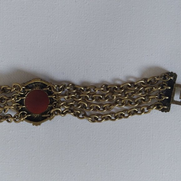 Jewel Kade Bracelet with Cabochon centre and accents at clasp - Picture 3 of 4